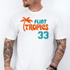 FLINT TROPICS | Jackie Moon themed Soft Ring Spun Pre-Shrunk Cotton T-Shirt