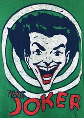 Joker VTG Style Shirt Batman Villain Men’s SM Licensed DC Comics Green Heather