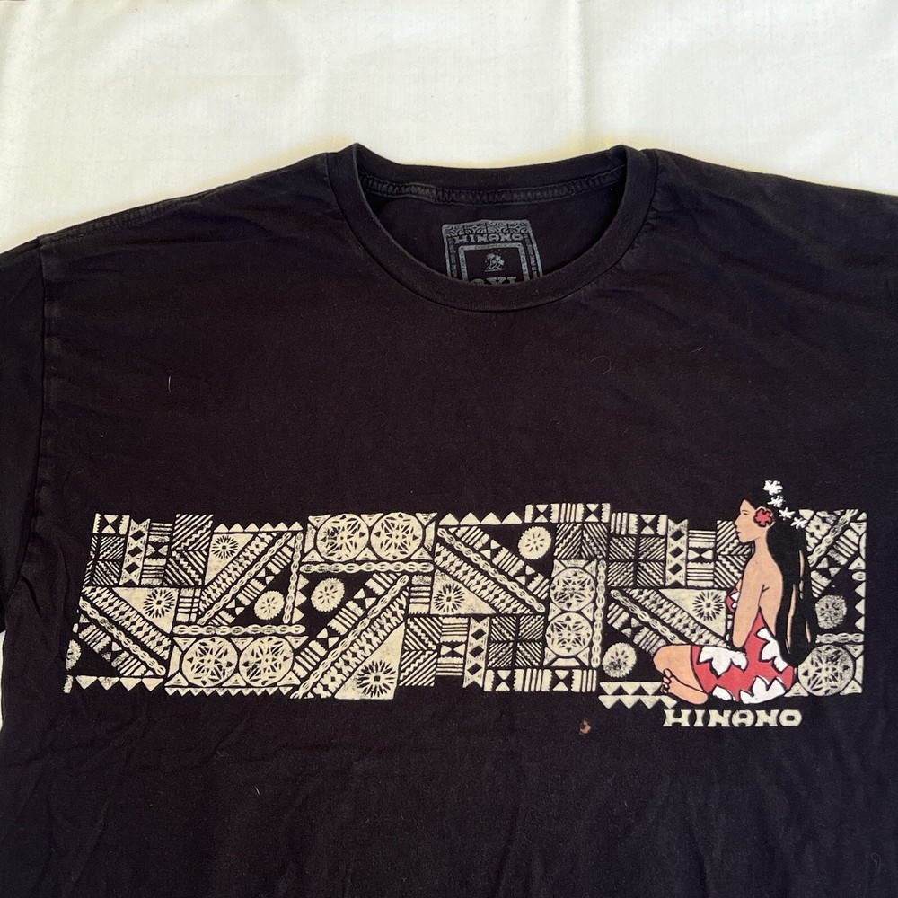 Hinano Tahiti Shirt 2XL Black Beer Hawaii Dream Island Tribal Hawaiian Surf 2672