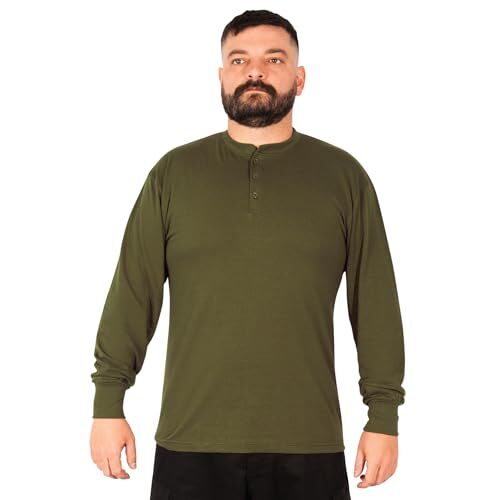 Rothco Olive Drab Long Sleeve Henley T-Shirt 21025 – L