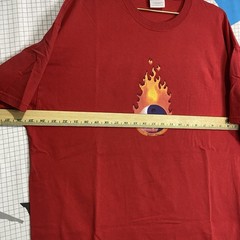 Vintage 2001 Yin Yang Flames Tshirt Y2K 2XL Skater Surf Cyber Fire Goth Grunge