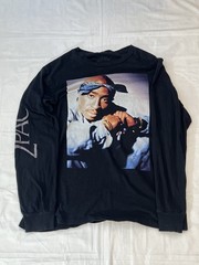 2Pac Shirt Mens Large Black Long Sleeve Rap Hip Hop Graphic Tee Tupac Shakur 00s
