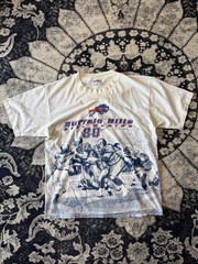90’s NEW NOS VTG Buffalo Bills Eric Moulds AOP Double Sided Graphic Shirt Size L