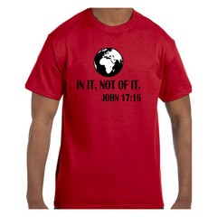 Christian Religious Tshirt In it, not of it John 17:16 Short or Long Sleeve