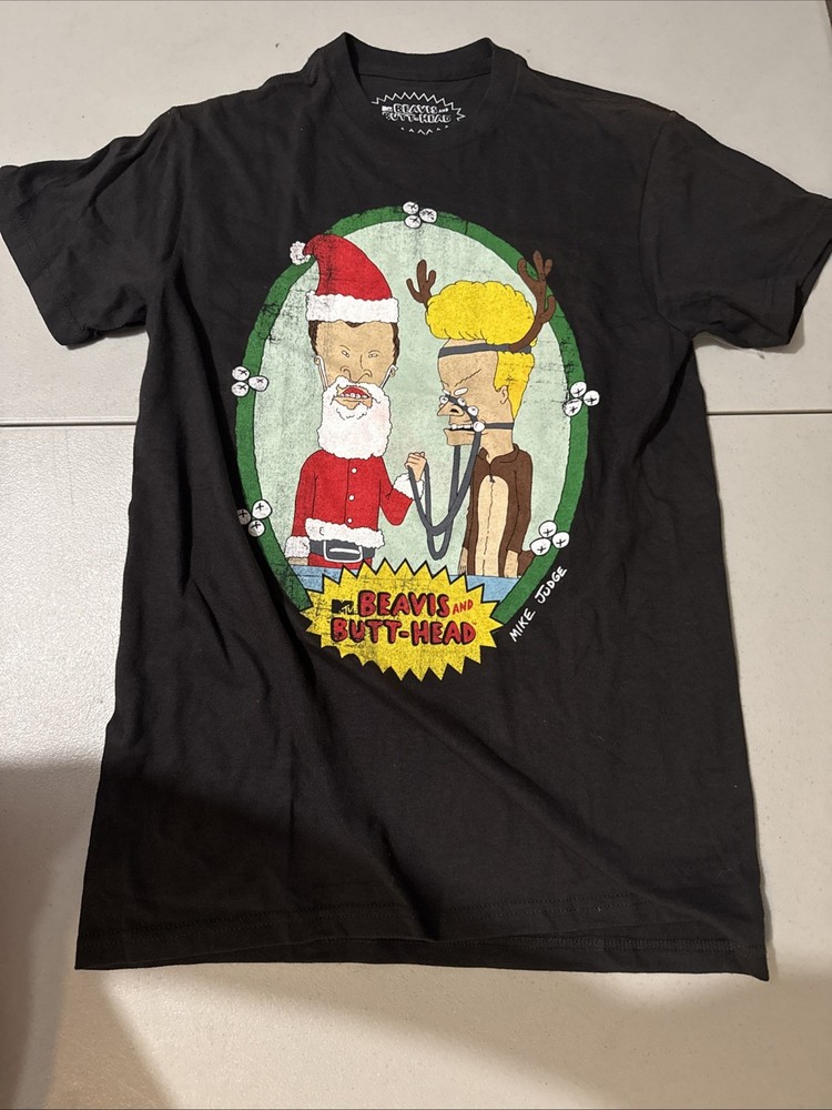 2012 Beavis And Butthead MTV Made In USA Christmas T-Shirt Size S
