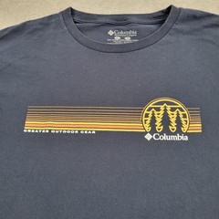 Columbia Shirt Mens XL Black Greater Outdoor Gear Graphic Forrest Trees