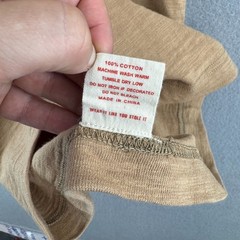 Non Stock Knitting Mills T Shirt Mens Medium Tan Knit Cotton Crewneck Retro