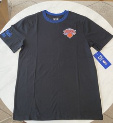 NWT New York NY Knicks Black Dead Ringer T-shirt Large NBA Basketball Ultra Game