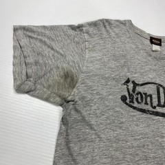 Vtg Von Dutch Script Spellout Logo Mens Shirt M Gray Y2K Retro Punk USA Graphic