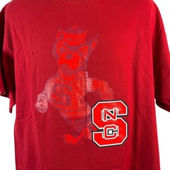 Adidas NC State Wolfpack T-Shirt Men’s Large Red Tuffy Mascot Graphic Tee NCAA