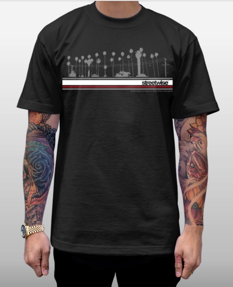 Streetwise Las Palmas Graphic T-Shirt Black M-L-XL-2XL-3XL-4XL-5XL