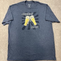 VTG G.H. Bass & Co. Men’s Navy Pocket T-Shirt Size Large Distressed Cotton