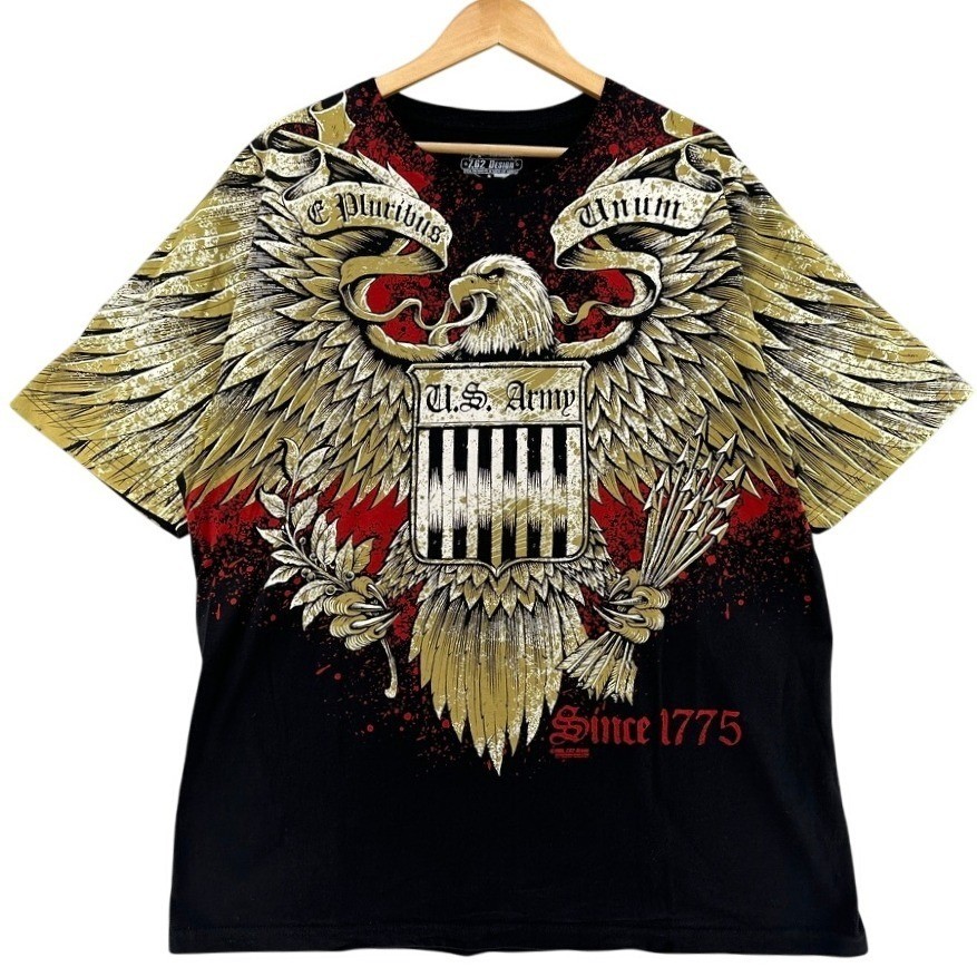 7.62 Design US Army Eagle T-Shirt Mens XL Black 2008 Military USA Y2K Bikercore