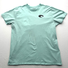 Costa Del Mar Men’s L “Born On The Water” Graphic T-Shirt 100% Cotton Teal