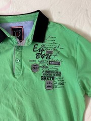 Be For You Sportswear Men’s Green Polo Shirt Graphic Embroidered Patches