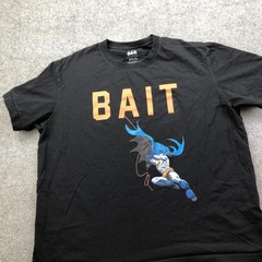 BAIT x Batman Shirt Mens 2XL Black Graphic Tee DC Comics Tagless Double Sided