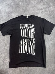 Culture Abuse T-Shirt Mens Size Medium Black Graphic Print Short Sleeve
