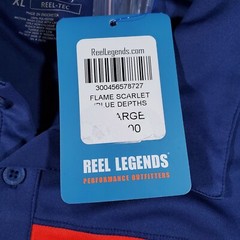 Reel Legends Reel-Tec Size XL Shirt Fishing Polo UPF 40 Sun Protection