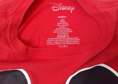 Disney Mickey Mouse T Shirt Red Dad Size Medium 38/40 Cotton Excellent