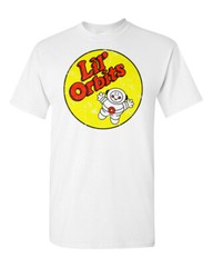 Retro Ad Art Tee T Shirt Vtg Lil Orbits Donut Mini Donuts 60s