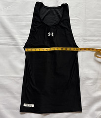 Under Armour Long Men’s Jogging Running Workout Sleeveless Top Black LARGE