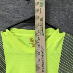Carhartt Shirt Mens LT Yellow Hi Vis Reflective Pocket Safety Work Tee Top