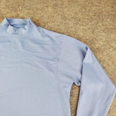 Foot Joy Shirt Mens Medium Blue High Neck Long Sleeve Logo Stretch Pullover