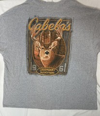 Cabela’s Deer T-Shirt Men’s 4XL Outdoor Hunting Camping Y2K Gorpcore Hike Gear