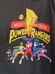 GIANT Mighty Morphin Power Rangers T-Shirt size 3XLT on Power Rangers Label EUC
