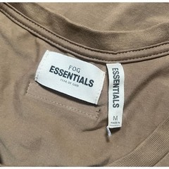 Essentials Inspired Fear of God FOG Tan Text T Medium Shirt *Minor Stains*