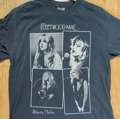 Stevie Nicks Fleetwood Mac band 90s Retro style Black T shirt vtg S to 5XL