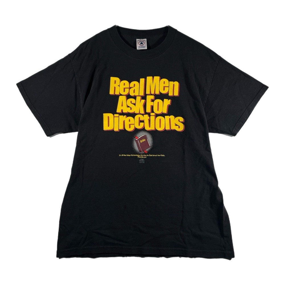 Vintage Men’s Bible Jesus Funny Graphic T Shirt Black/Yellow (Large)