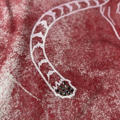 Rawyalty Couture T-Shirt Mens 3XL Red Silver Foil Rhinestone V-Neck Streetwear