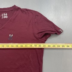 Psycho Bunny Shirt Men Small V Neck Cotton Blend Short Sleeve Logo Robert Godley
