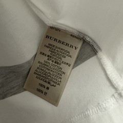 Burberry Sport Men’s XL White/Black Nova Check Plaid Cotton T-Shirt Portugal euc
