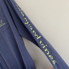 Vineyard Vines Men’s SZ M Blue/Green Drawstring Hooded Long Sleeve T-Shirt