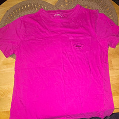 Joe Marlin Men’s M Pink Cotton Knit Crew Neck Short Sleeve Pocket Logo Tee