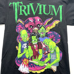 Trivium Shirt Men’s Black Double-Sided Heavy Metal Band Graphic Goblins Cotton