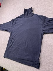 Duluth Trading Co. Longtail Mens Turtle Neck Long Sleeve T Shirt Size L Blue