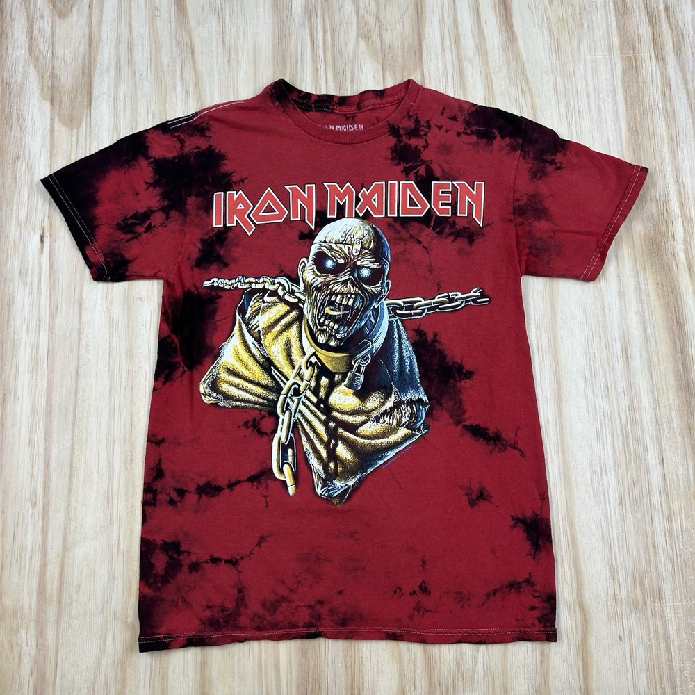 Iron Maiden Piece of Mind Eddie Double Sided Graphic T-Shirt S Metal Band Tee