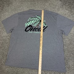 O’Neill Shirt Mens 2XL Gray Palm Tree Graphic Crew Neck Tagless Cotton