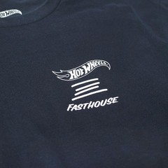 FASTHOUSE Hot Wheels Full Tilt Midweight Short Sleeve Tee (Navy, Medium)