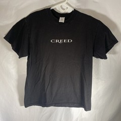 Vintage CREED Shirt Mens Large Black Human Clay 2-sided 1990s- orig. DELTA Tee