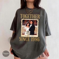 Custom 40th Anniversary Shirt Personalized Wedding Photo Ruby Wedding Gift Tee