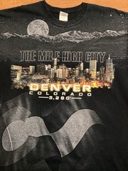 Vintage Y2K Denver 5280 Mile High City AOP Shirt Size XL