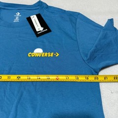 CONVERSE Men’s T-Shirt Standard Fit Blue Graphic Tee Short Sleeves MEDIUM NWT