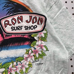 Vintage 80s Ron Jon Surf Shop Cal Cru Shirt Mens L Single Stitch Cocoa Beach USA