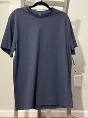 Lee Large Men’s Short Sleeve Shirt Blue Denim Regular Fit 100% Cotton NWT