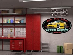 2003 2004 Ford Mach 1 Mustang Car-toon SPEED DEMON Wall Art Graphic Sticker