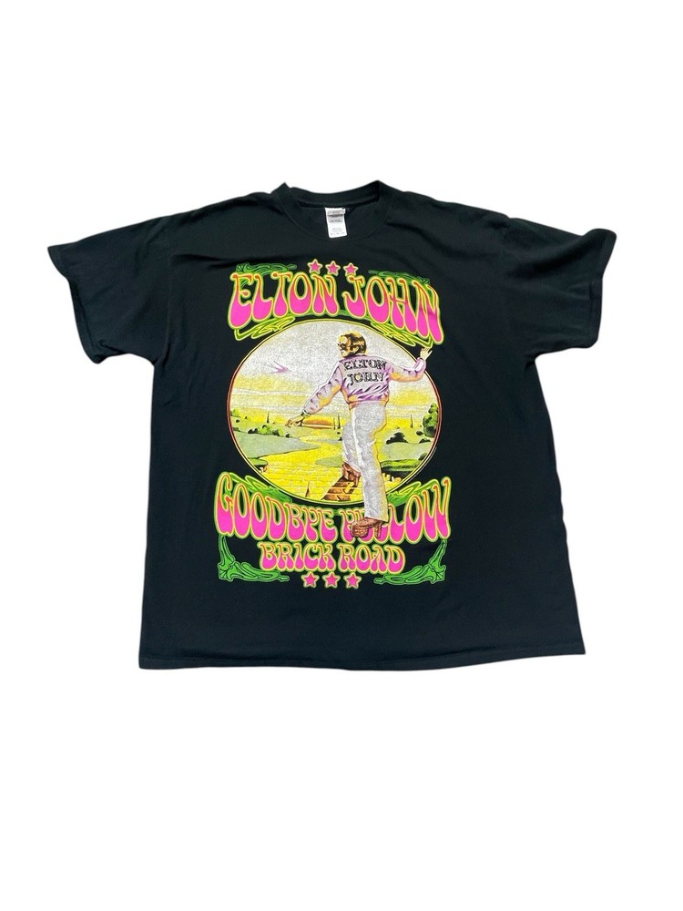 Elton John Goodbye Yellow Brick Road 2014 World Tour Graphic T-Shirt XL